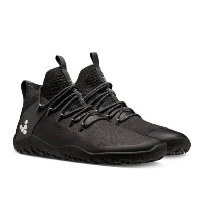Vivobarefoot Magna Trail II Firm Ground Womens - Black Off Road Running Shoes GJL190354